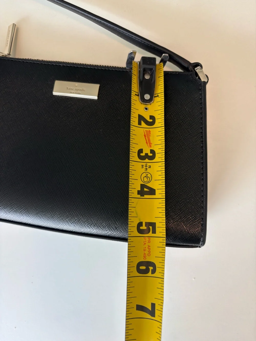 Kate Spade small black saffiano Leather with gold crossbody bag